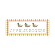 Mallard Duck Vinyl School Labels