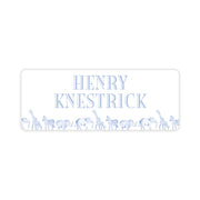 Blue Safari Vinyl School Labels