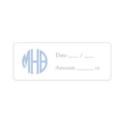 Blue Monogram Breast Milk Bag Labels
