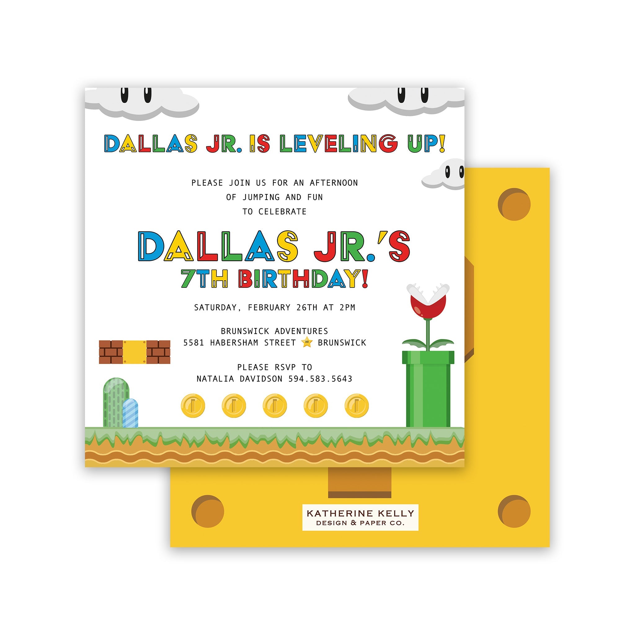 Super Mario Birthday Invitation
