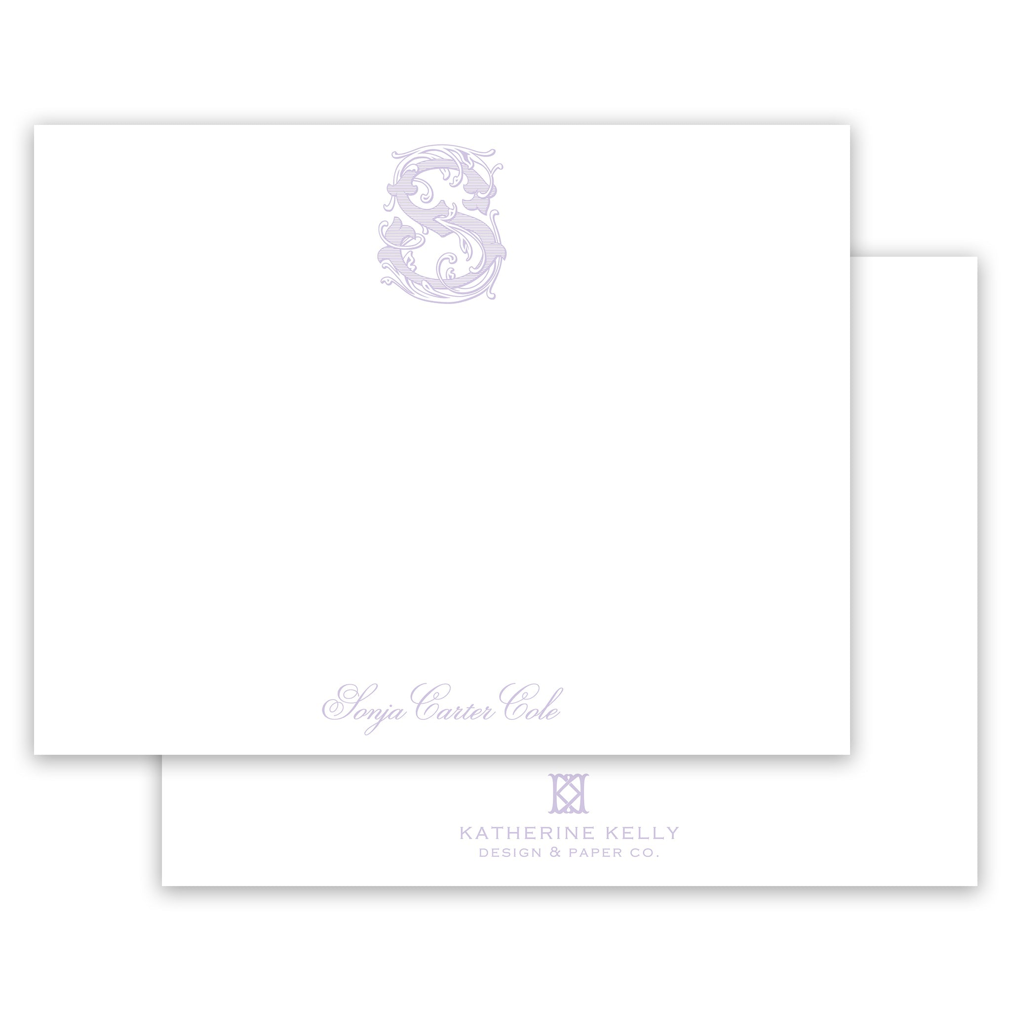 Vintage Vine Name Notecard