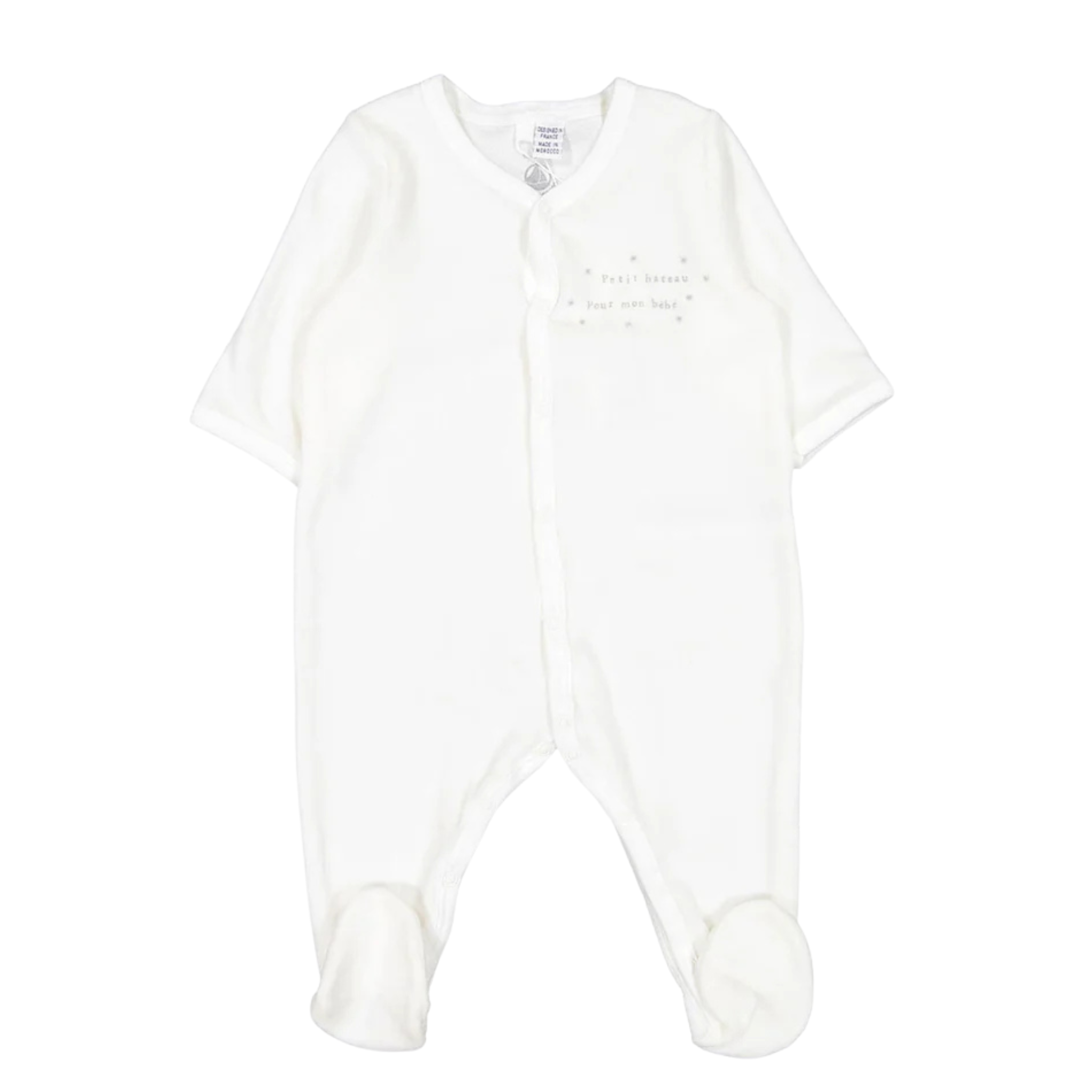 Petit Bateau Velour Footies X2