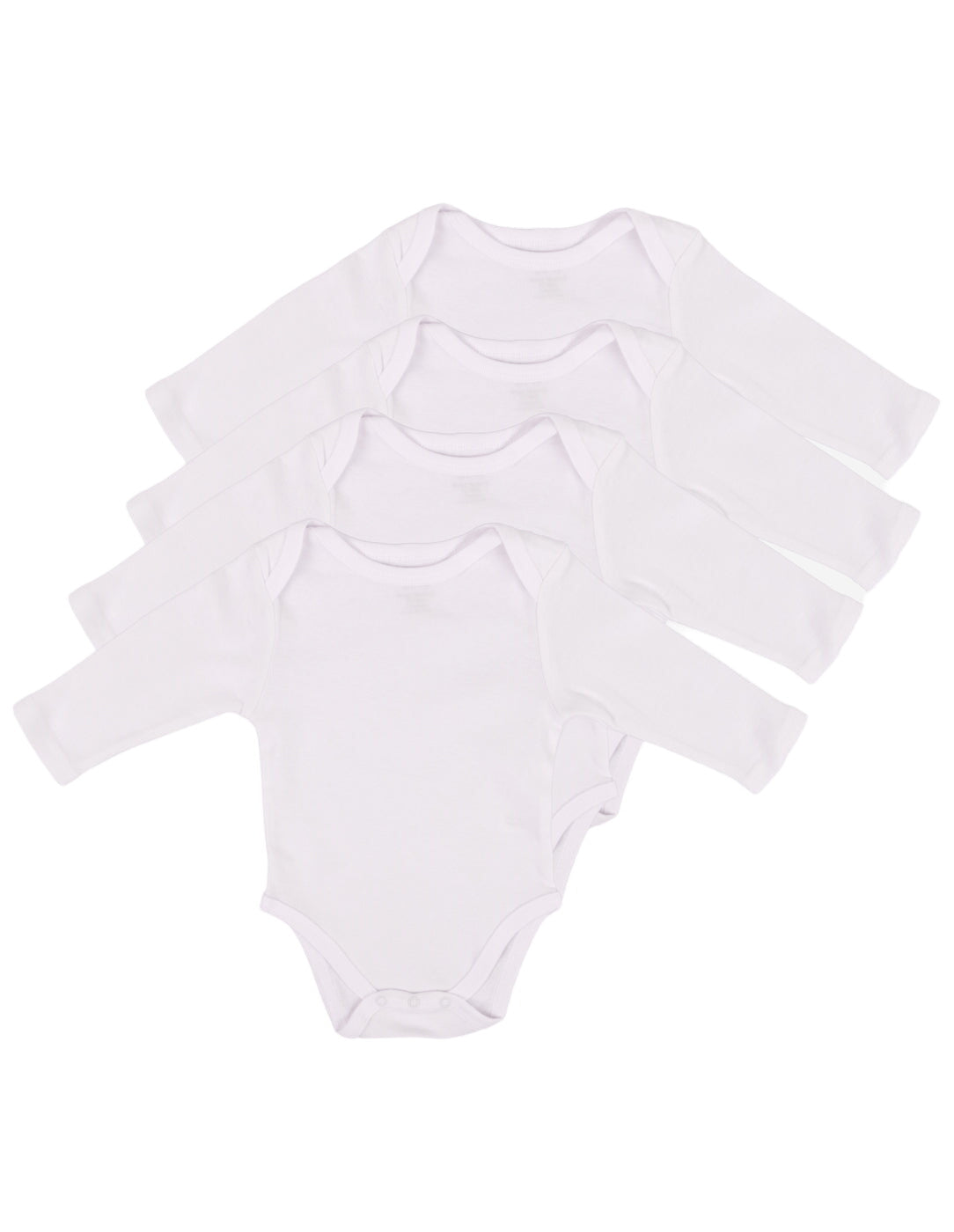 Baby Cotton Long Sleeves Bodysuits 4-pack