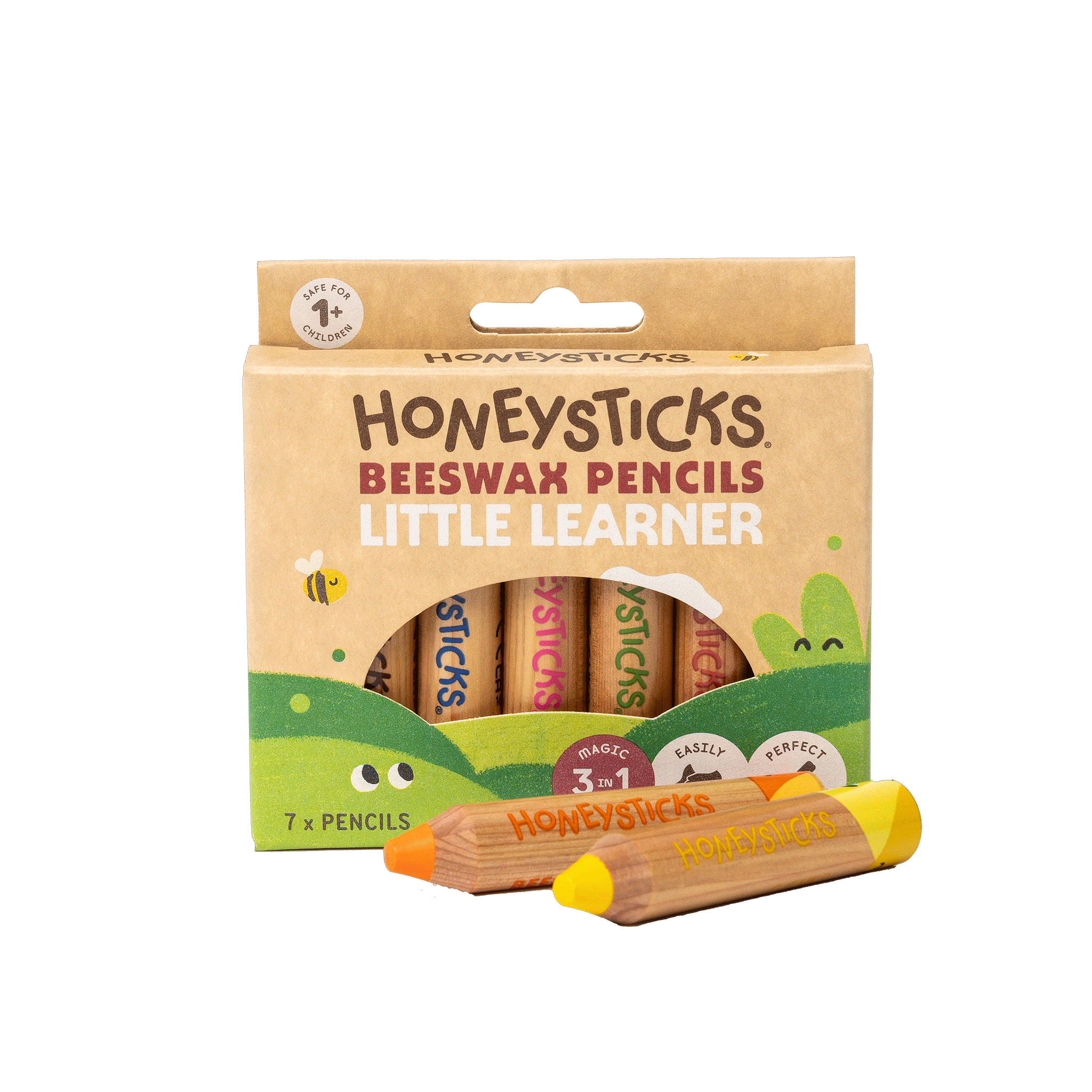 Honeysticks Magic 3-in-1 Beeswax Pencils Little Learners 7pk