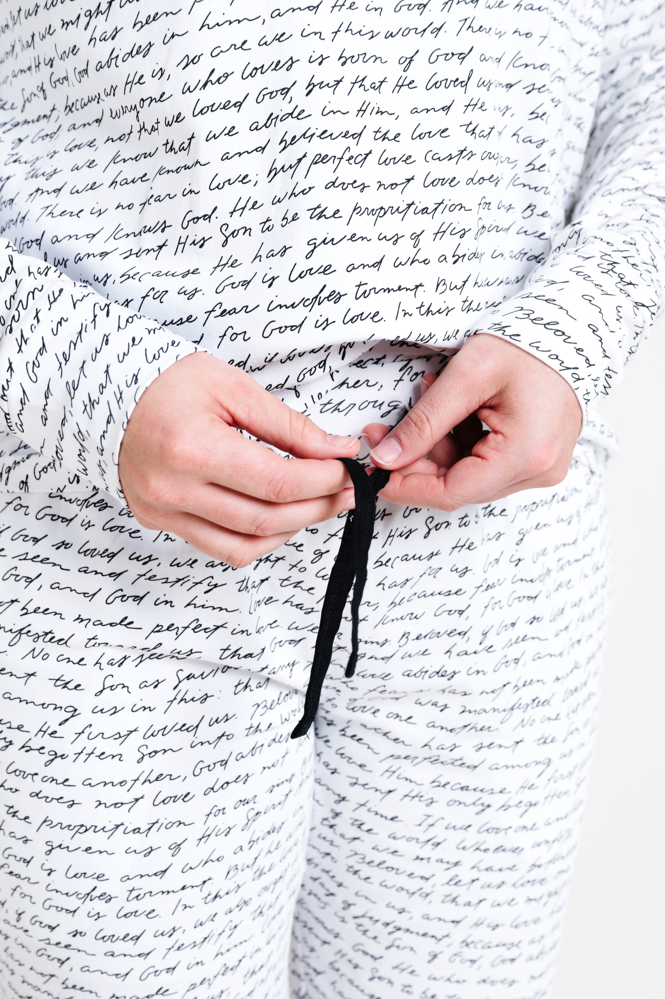 Love One Another Womens Pj Jogger Set Cotton