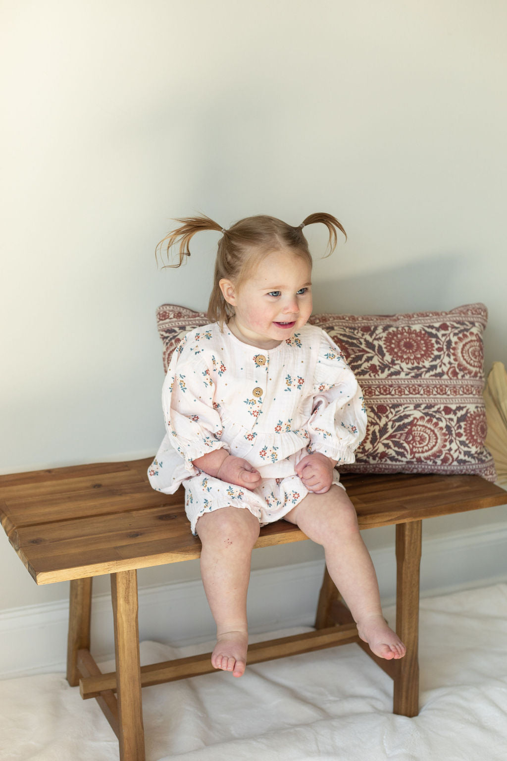 Organic Cotton Baby Girl Floral Dress With Bloomers
