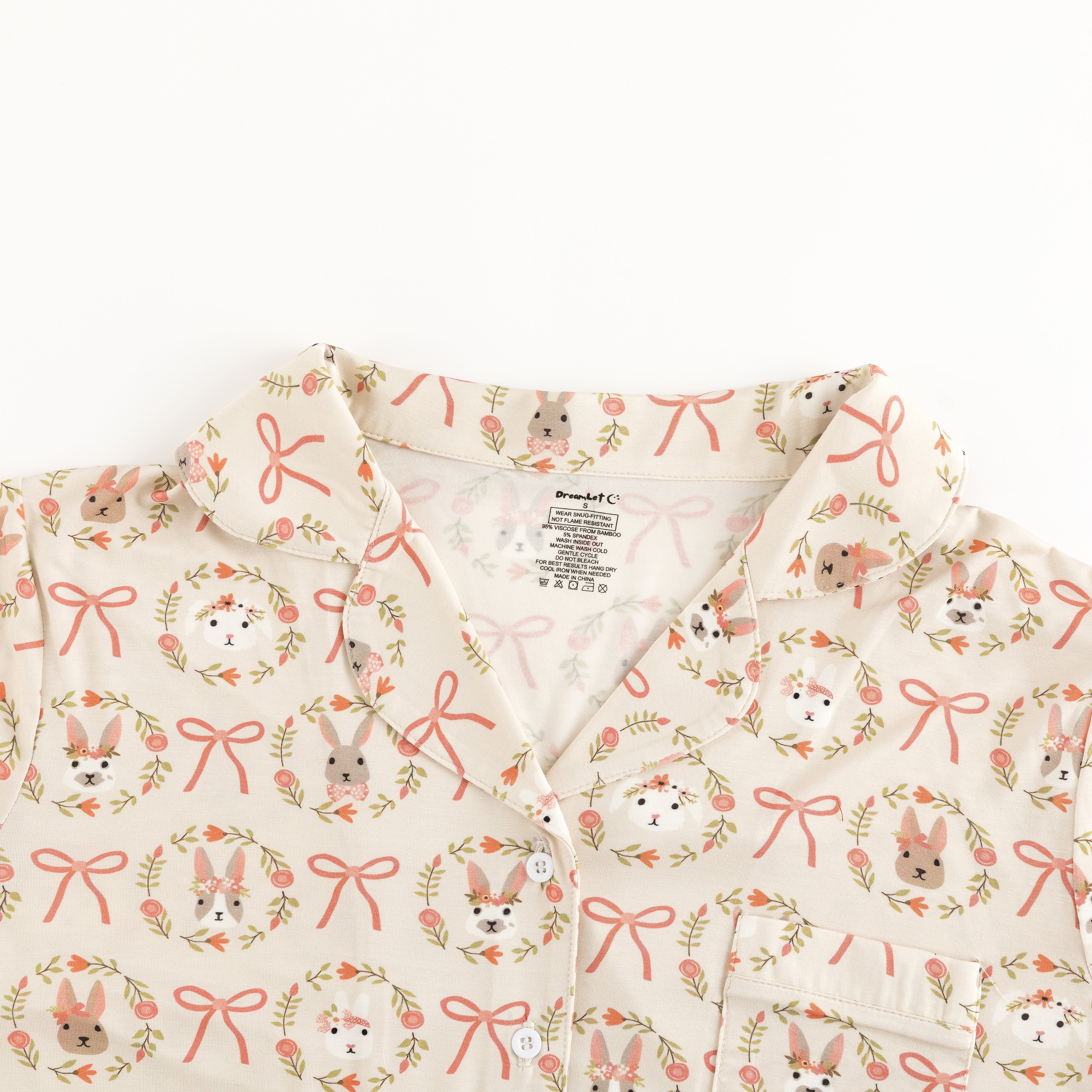 Bows & Bunnies (women's Short Sleeve Pj)