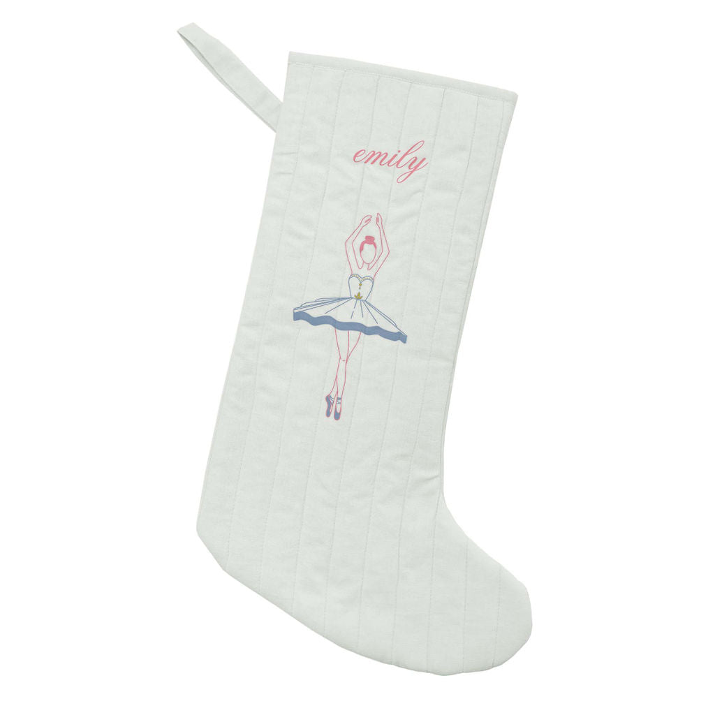 Monogrammed Ballerina Stocking