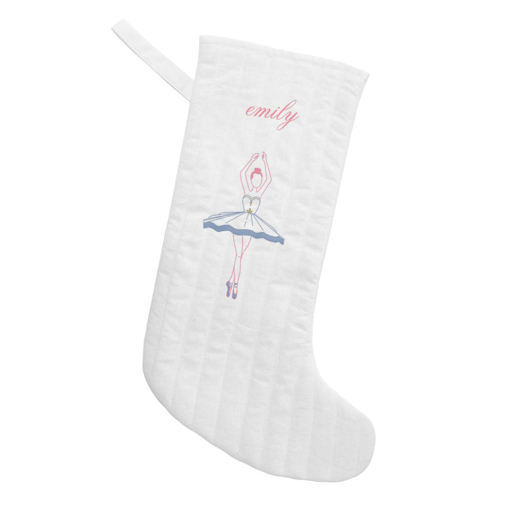 Monogrammed Ballerina Stocking