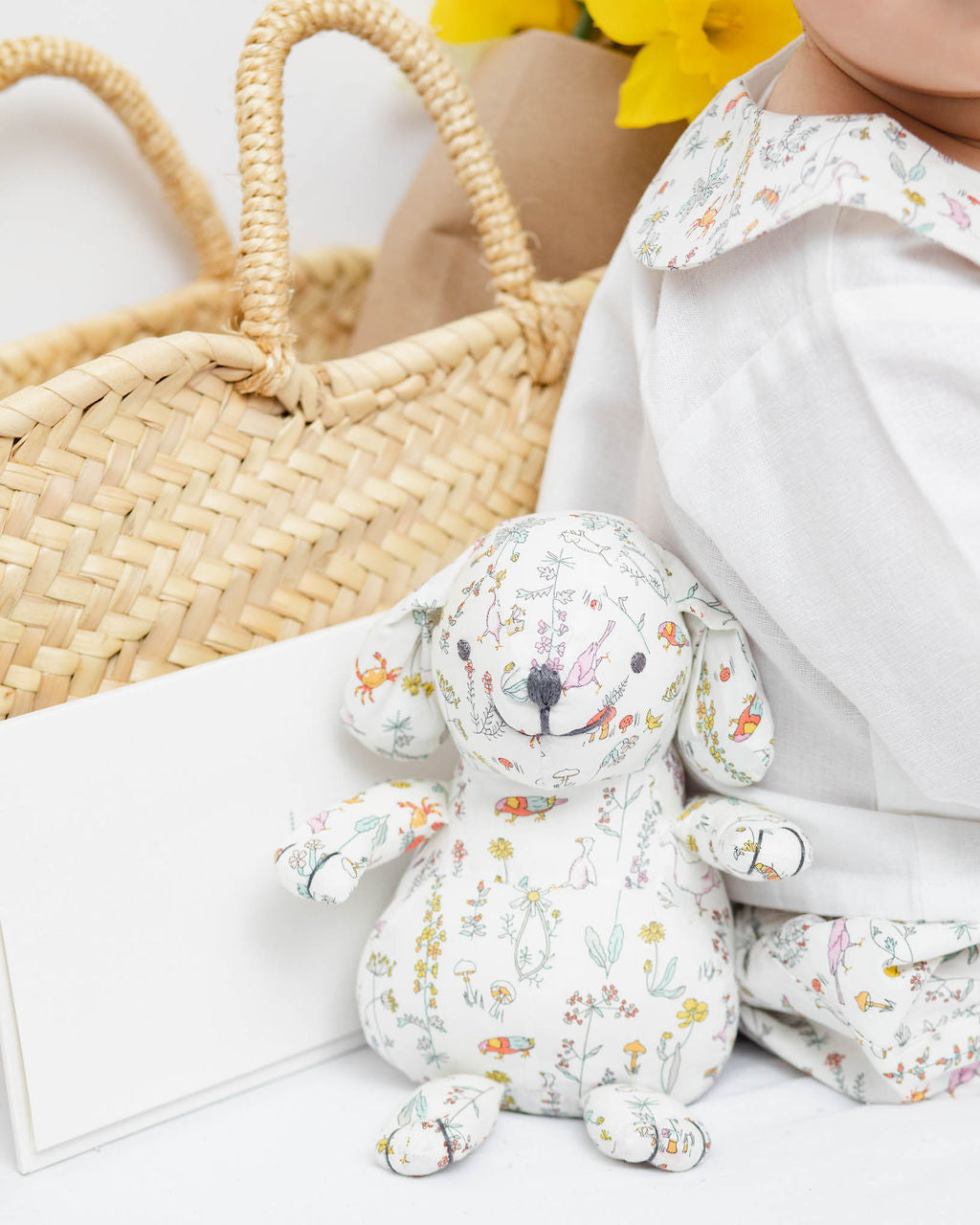 Gift Set | Louelle Bunny And Bib, Liberty 'theo'