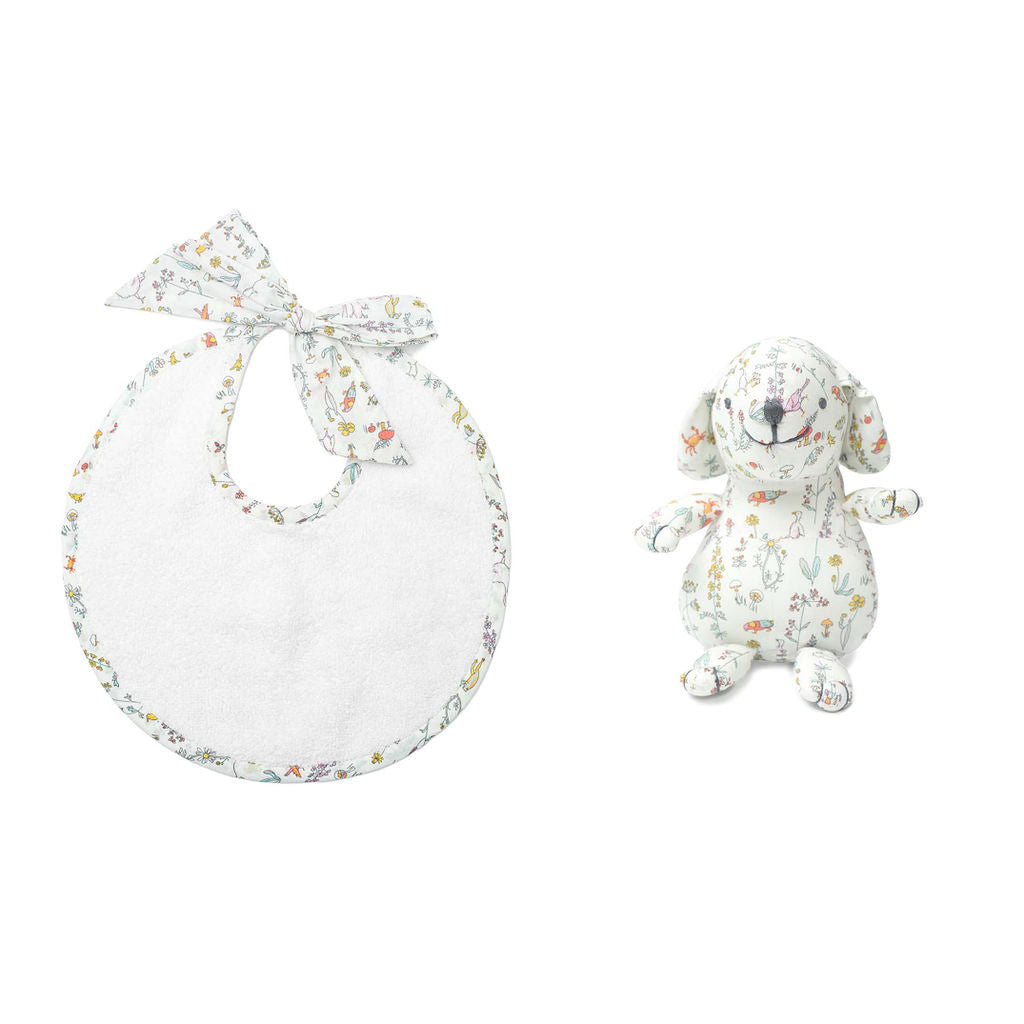 Gift Set | Louelle Bunny And Bib, Liberty 'theo'