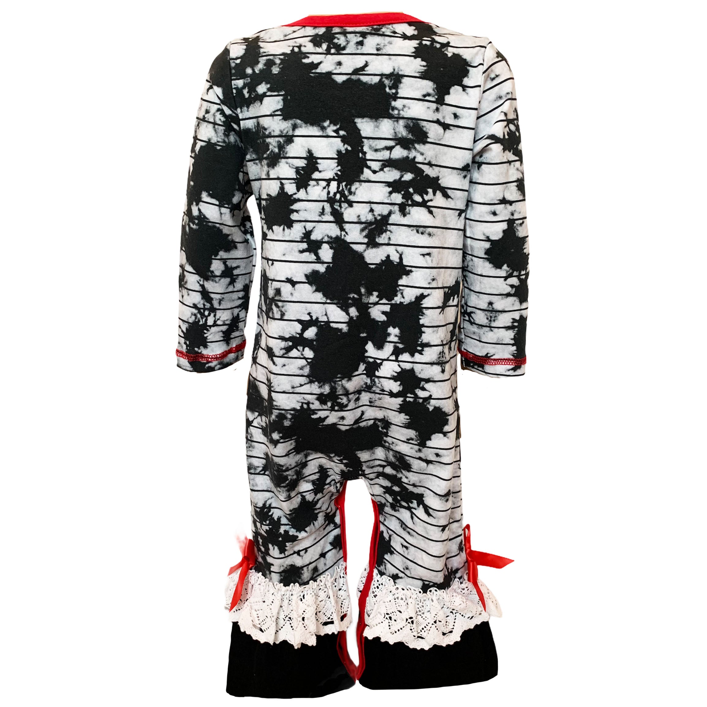 Annloren Baby Girls Tie Dye Heart Long Sleeve Romper Valentine's Day