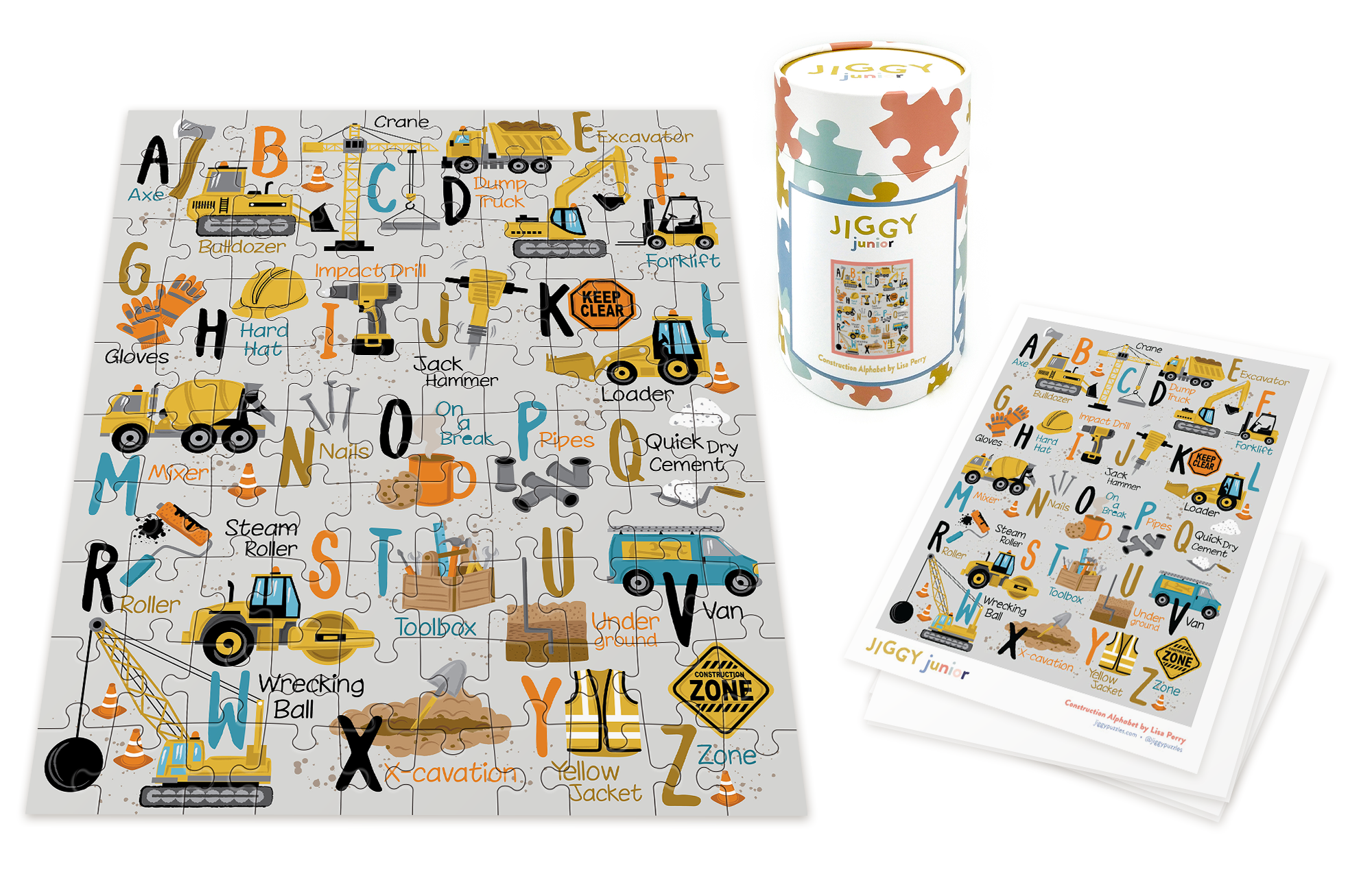 Jiggy Junior, Construction Alphabet By Lisa Perry