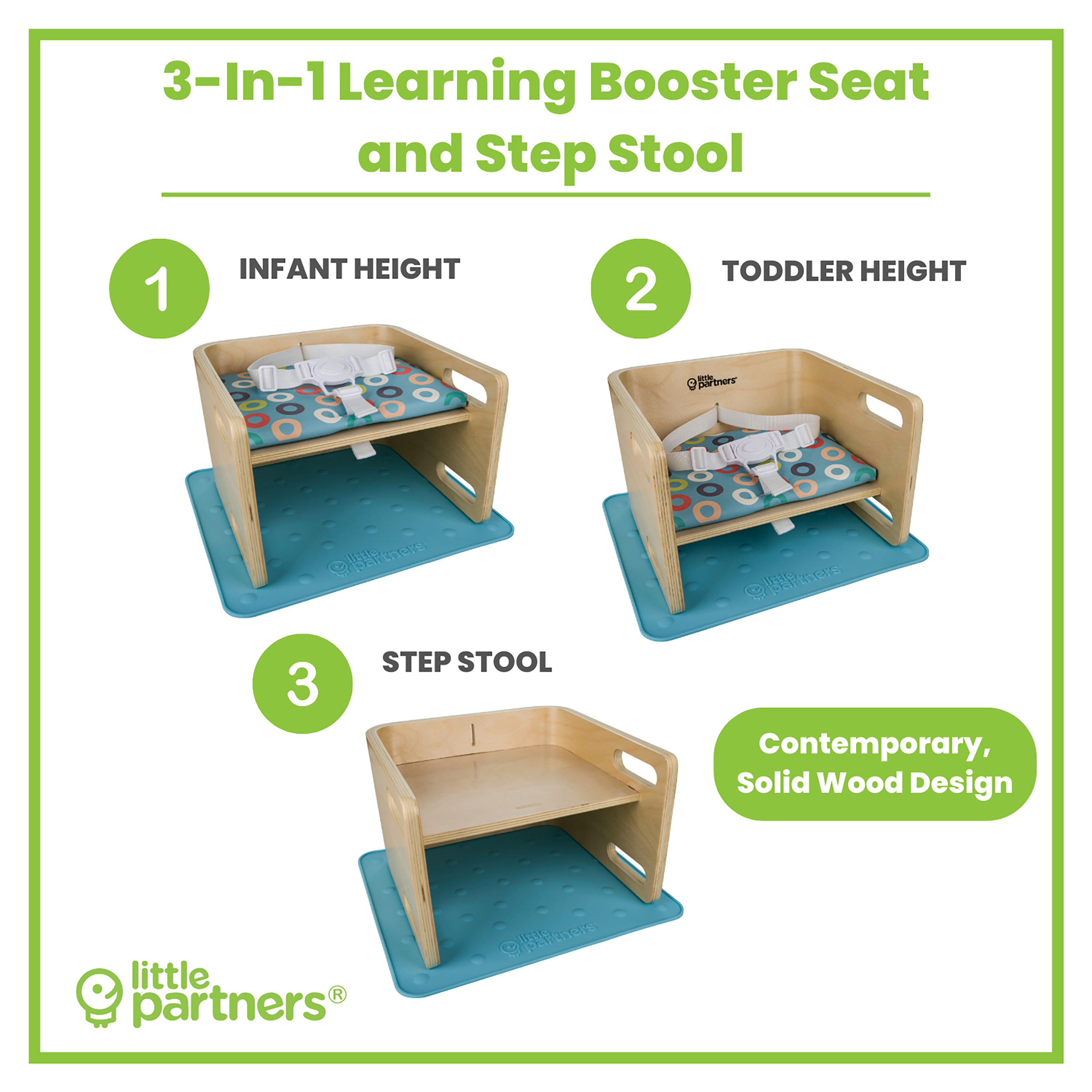 Copy Of 3-in-1 Learning Booster Seat And Step Stool