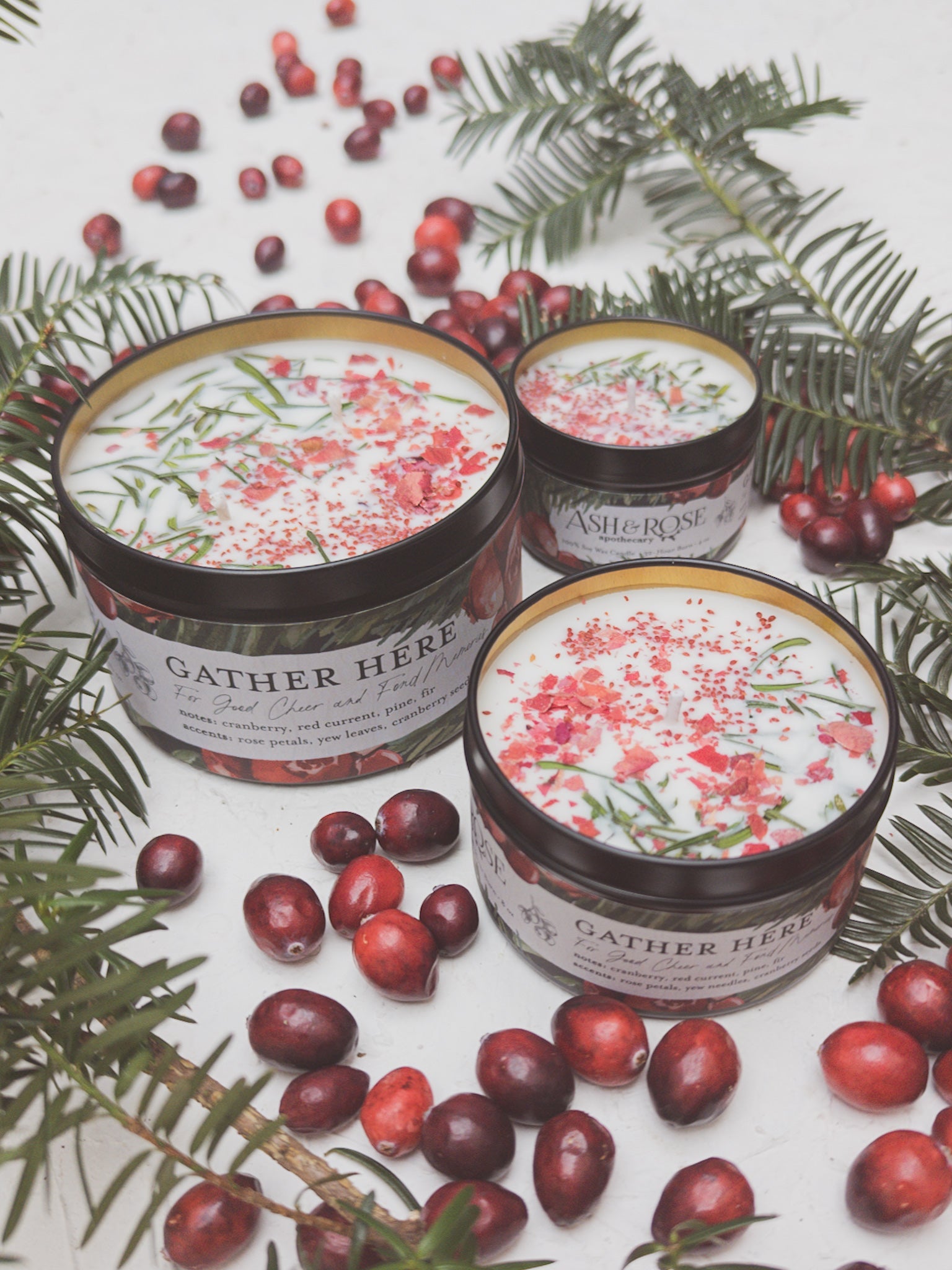 Gather Here Cranberry Pine Candle