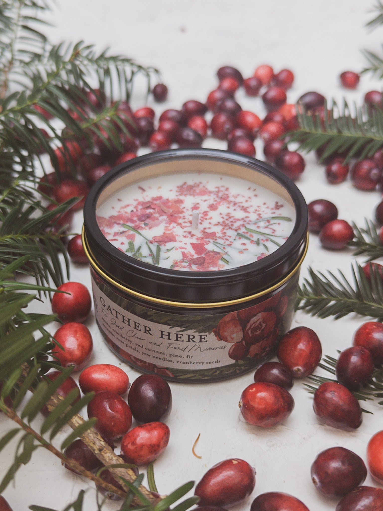 Gather Here Cranberry Pine Candle