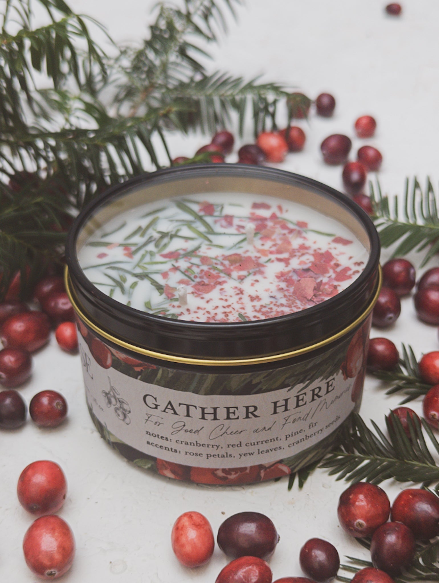 Gather Here Cranberry Pine Candle