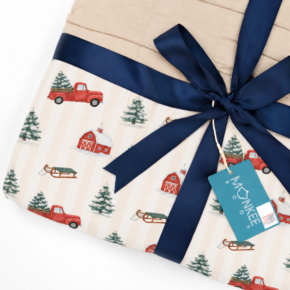 Little Red Truck Quilted Blanket