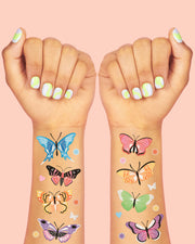 Butterfly Wishes Tats - 46 Foil Temporary Tattoos