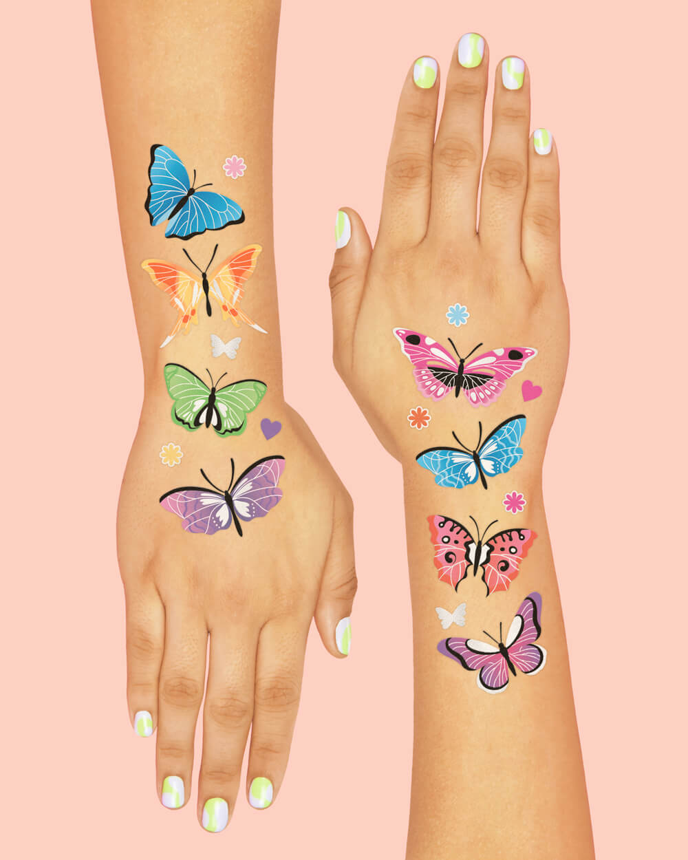 Butterfly Wishes Tats - 46 Foil Temporary Tattoos