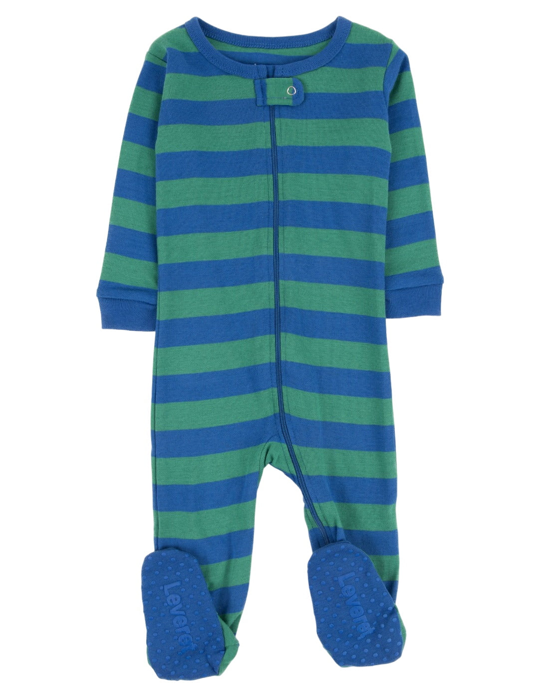Baby Footed Blue Striped Pajamas