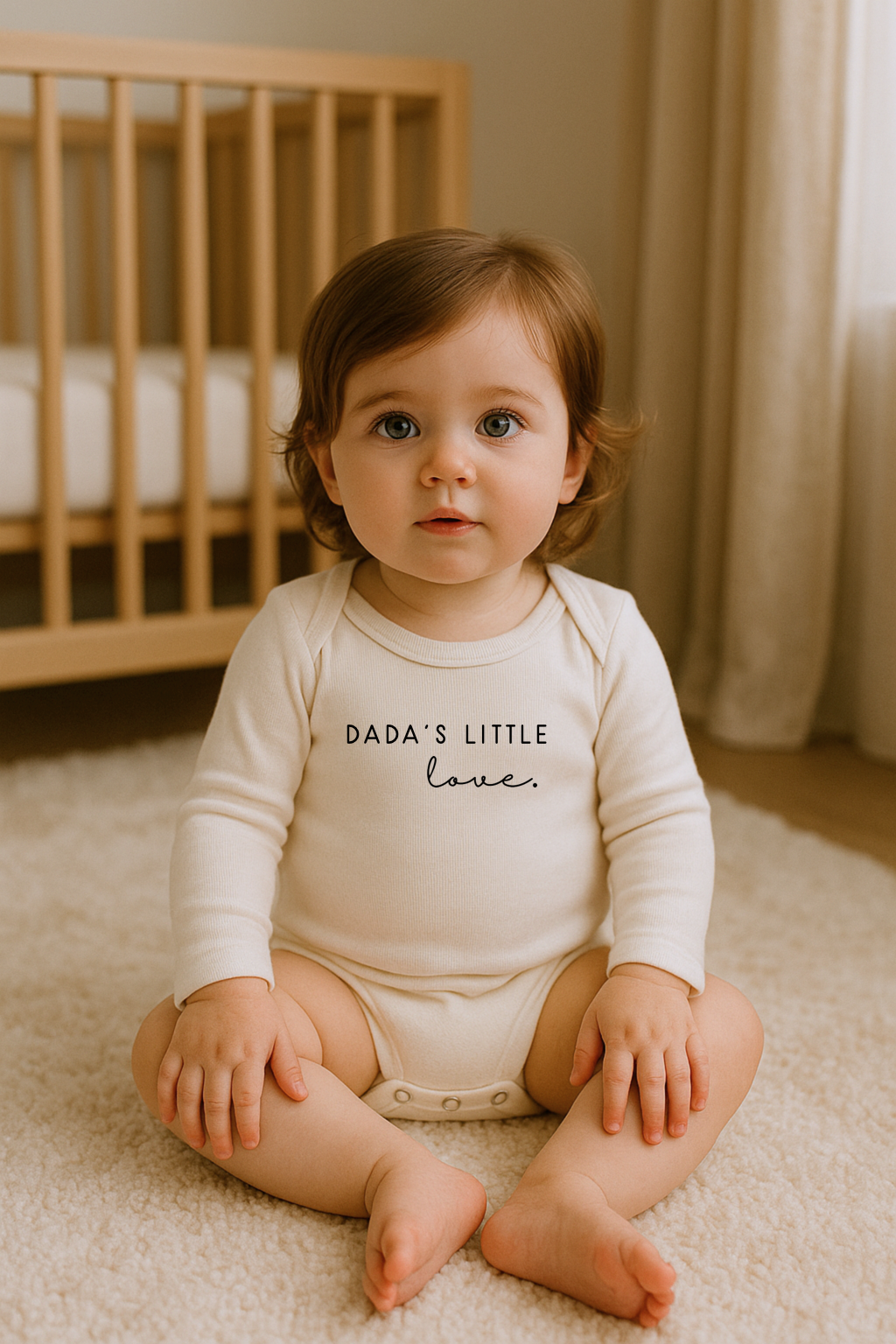 Dada's Little Love Organic Cotton Baby Bodysuit Long Sleeve