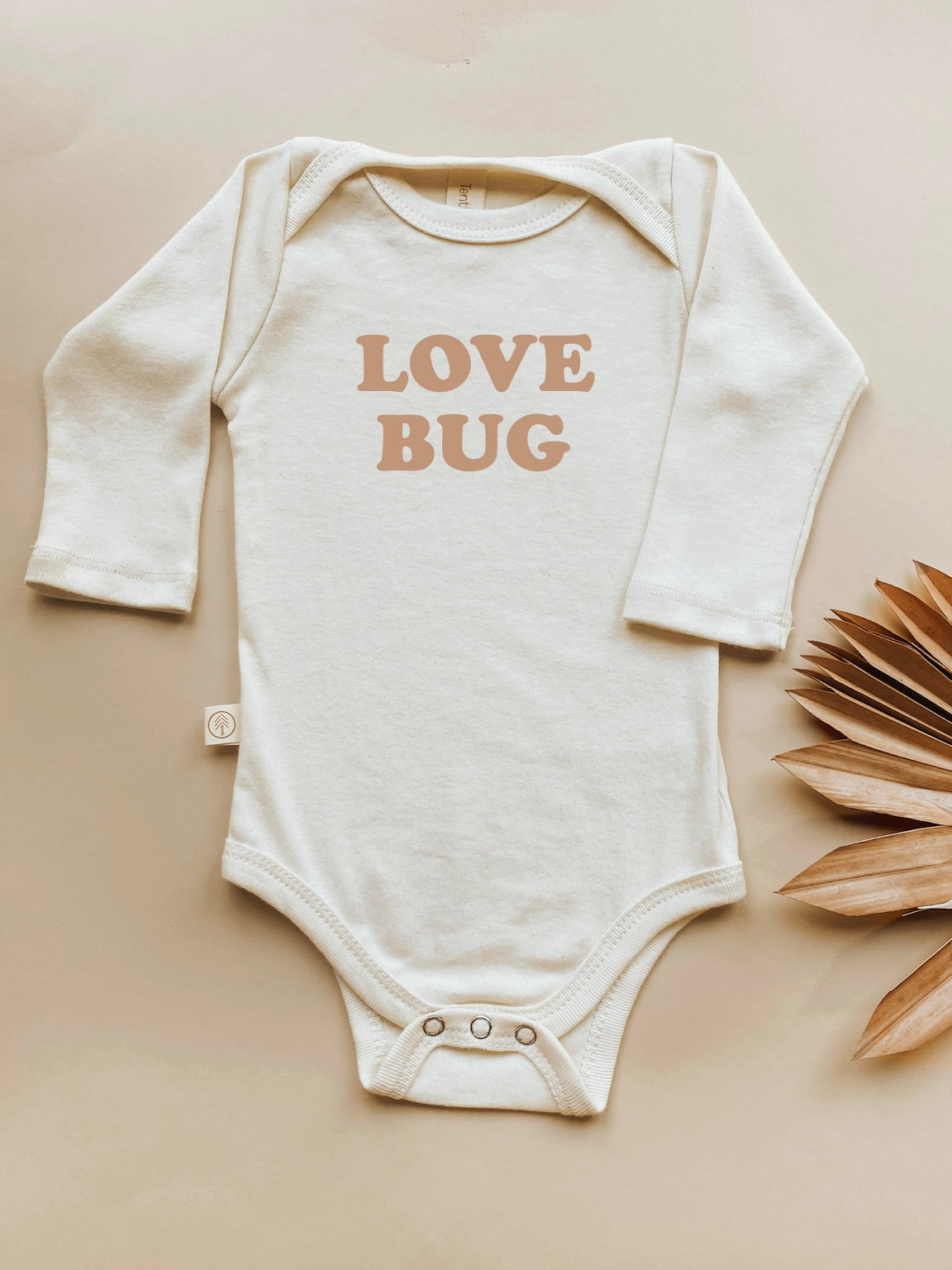 Love Bug Organic Cotton Baby Bodysuit Long Sleeve