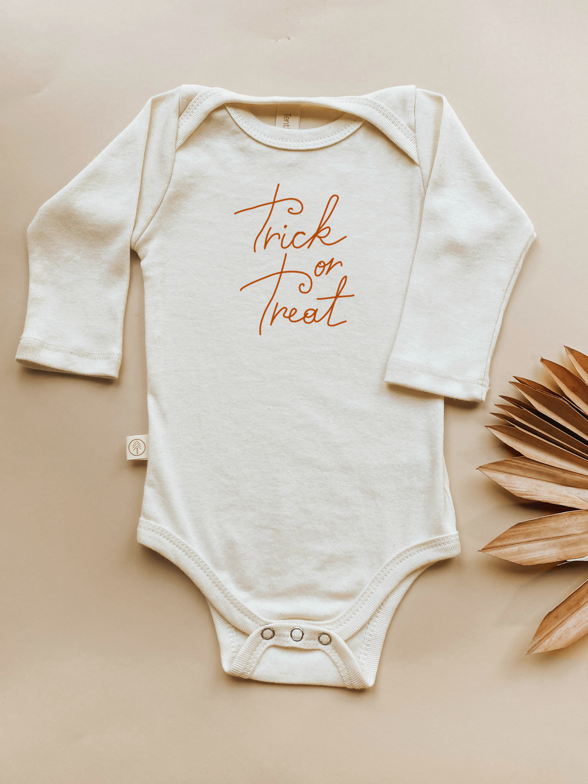 Baby Trick Or Treat Graphic Long Sleeve Organic Bodysuit