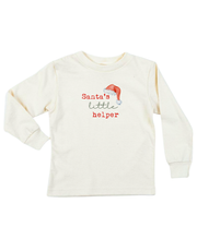 Santa's Little Helper Organic Kids T-shirt Long Sleeve
