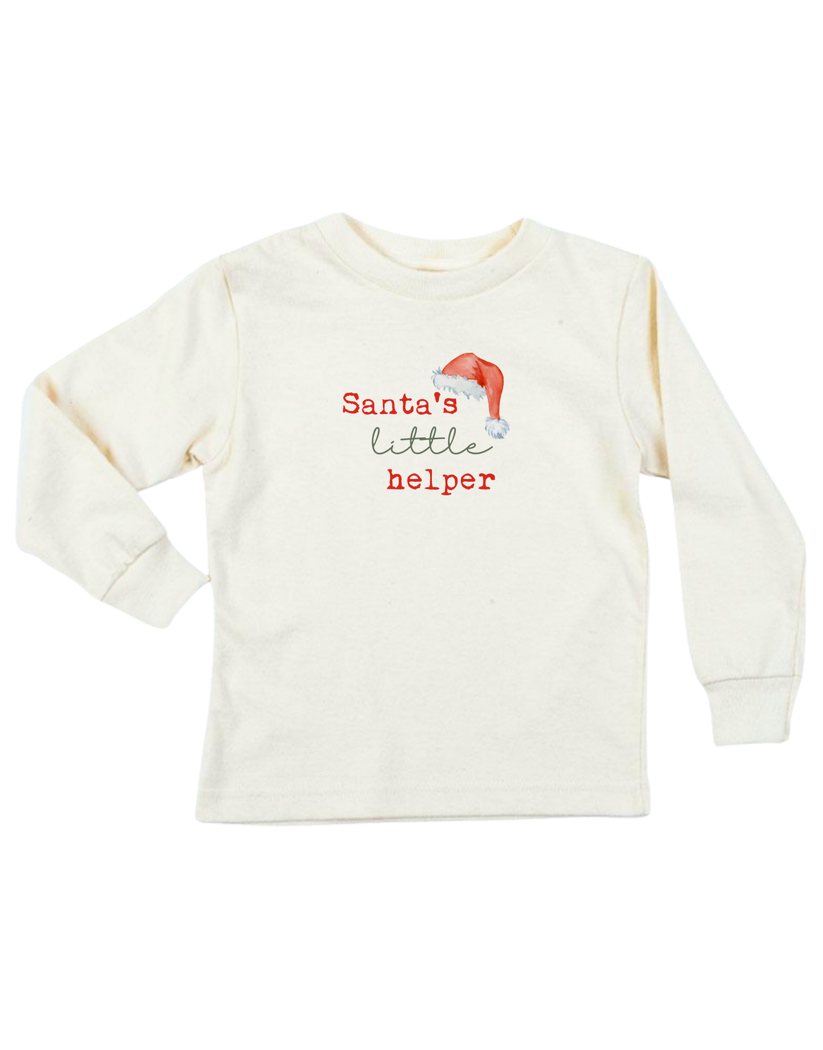 Santa's Little Helper Organic Kids T-shirt Long Sleeve