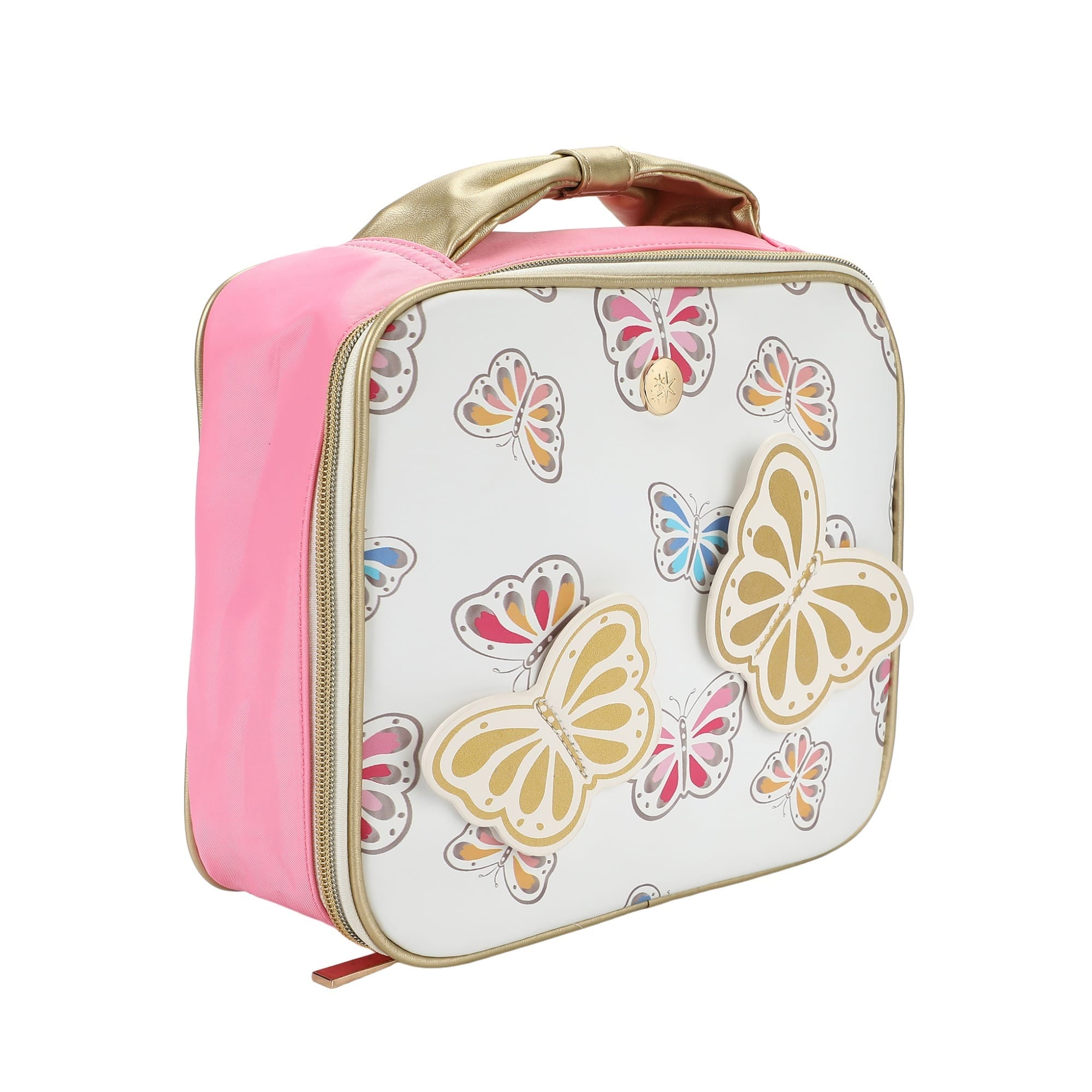 Gold Butterfly Insulated Lunch Box