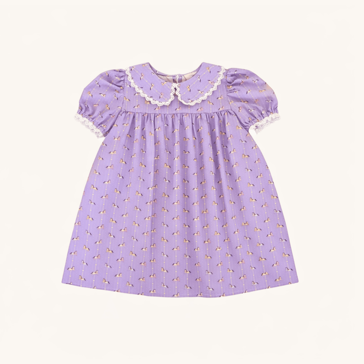 Lace Trim Dress In Purple Carousel