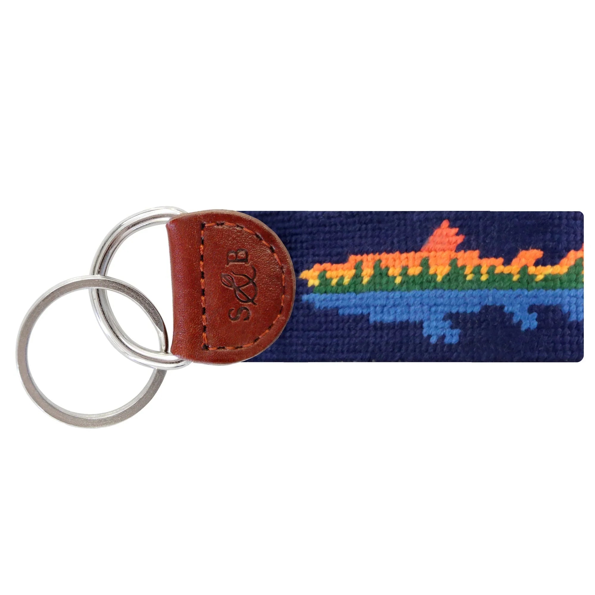 Lake Trout Key Fob (dark Navy)