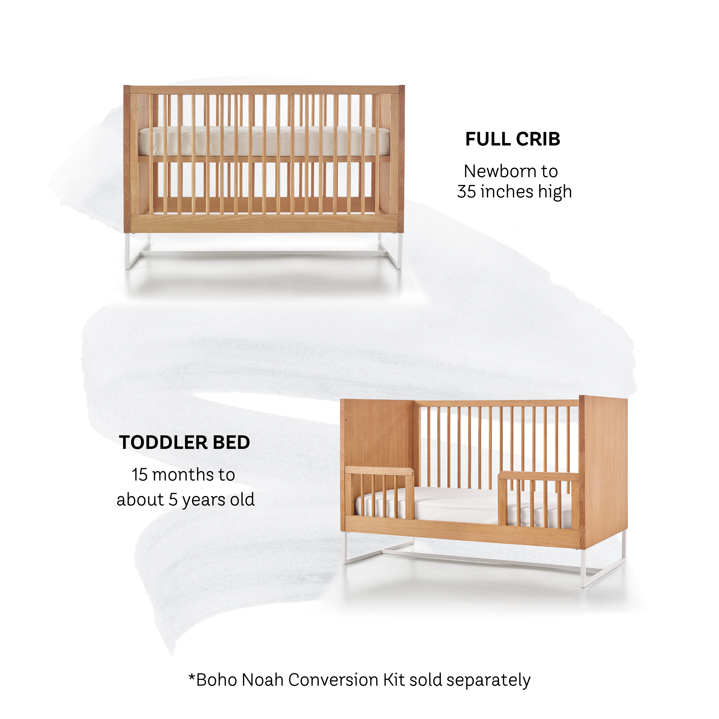 Boho Noah Convertible Crib In Hazelnut -
