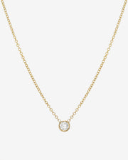 Large Bezel Diamond Necklace