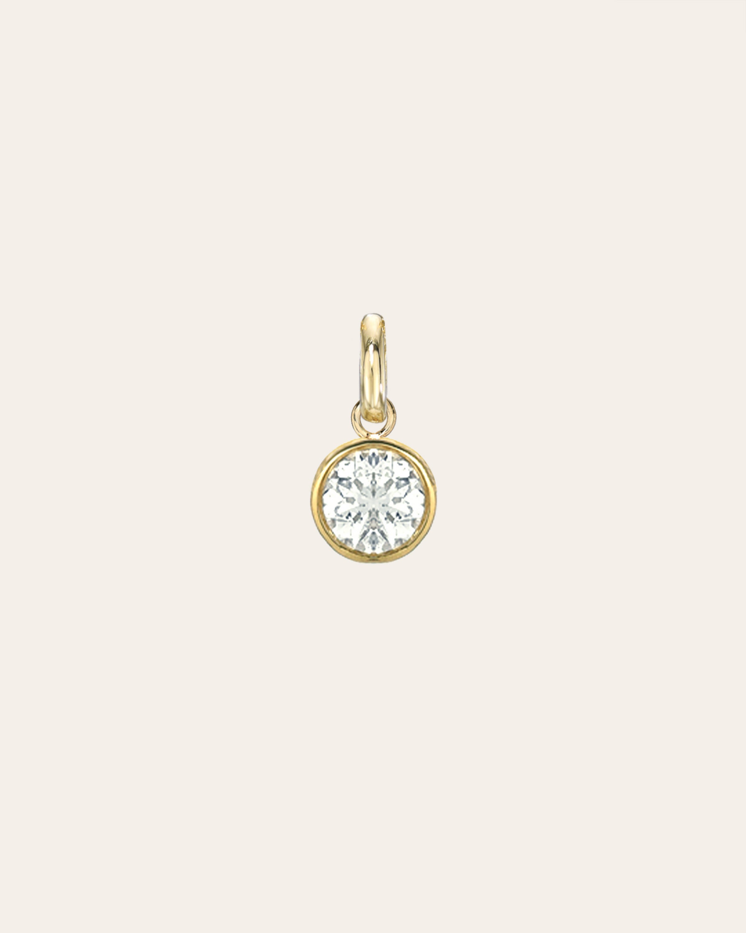 Large Bezel Diamond Pendant