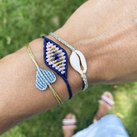 Braided Cowrie Shell Bracelet