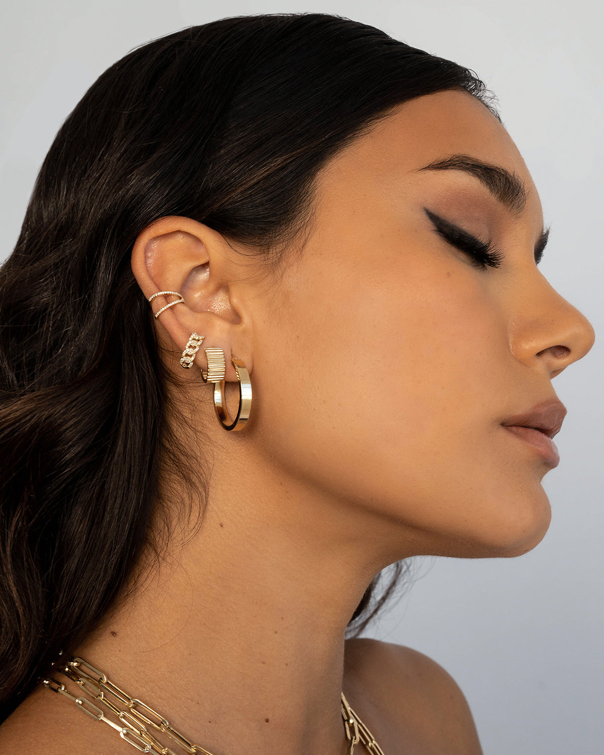 Double Diamond Ear Cuff