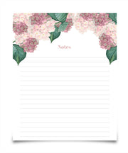 Large Pink Hydrangea Notepad | Notepad By Josil Paperie