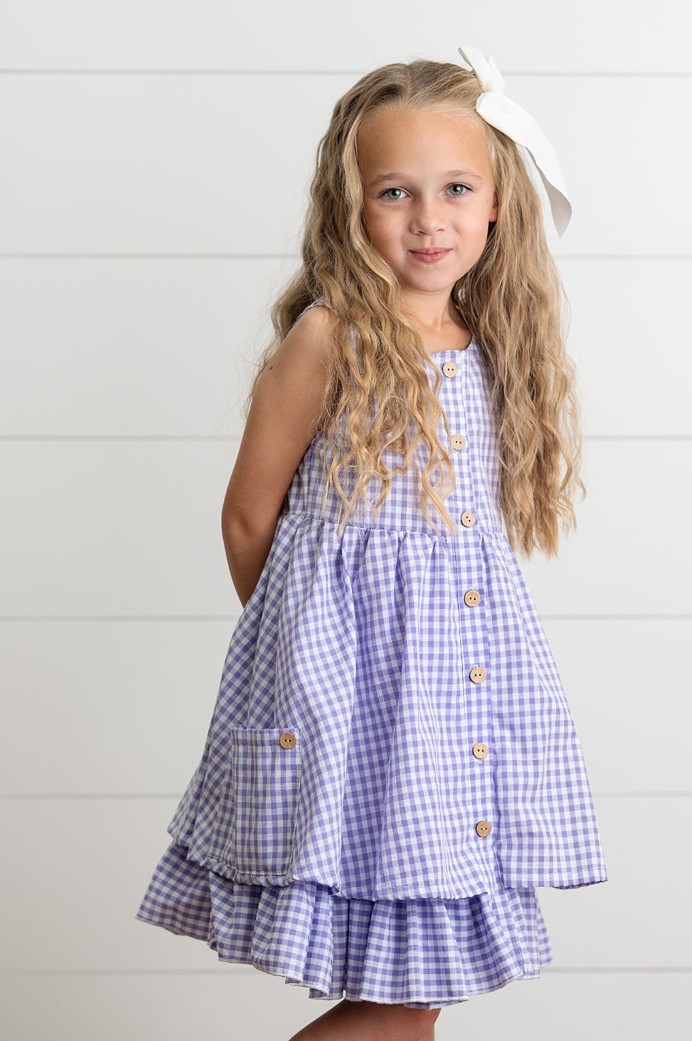 Lavender Gingham Dress