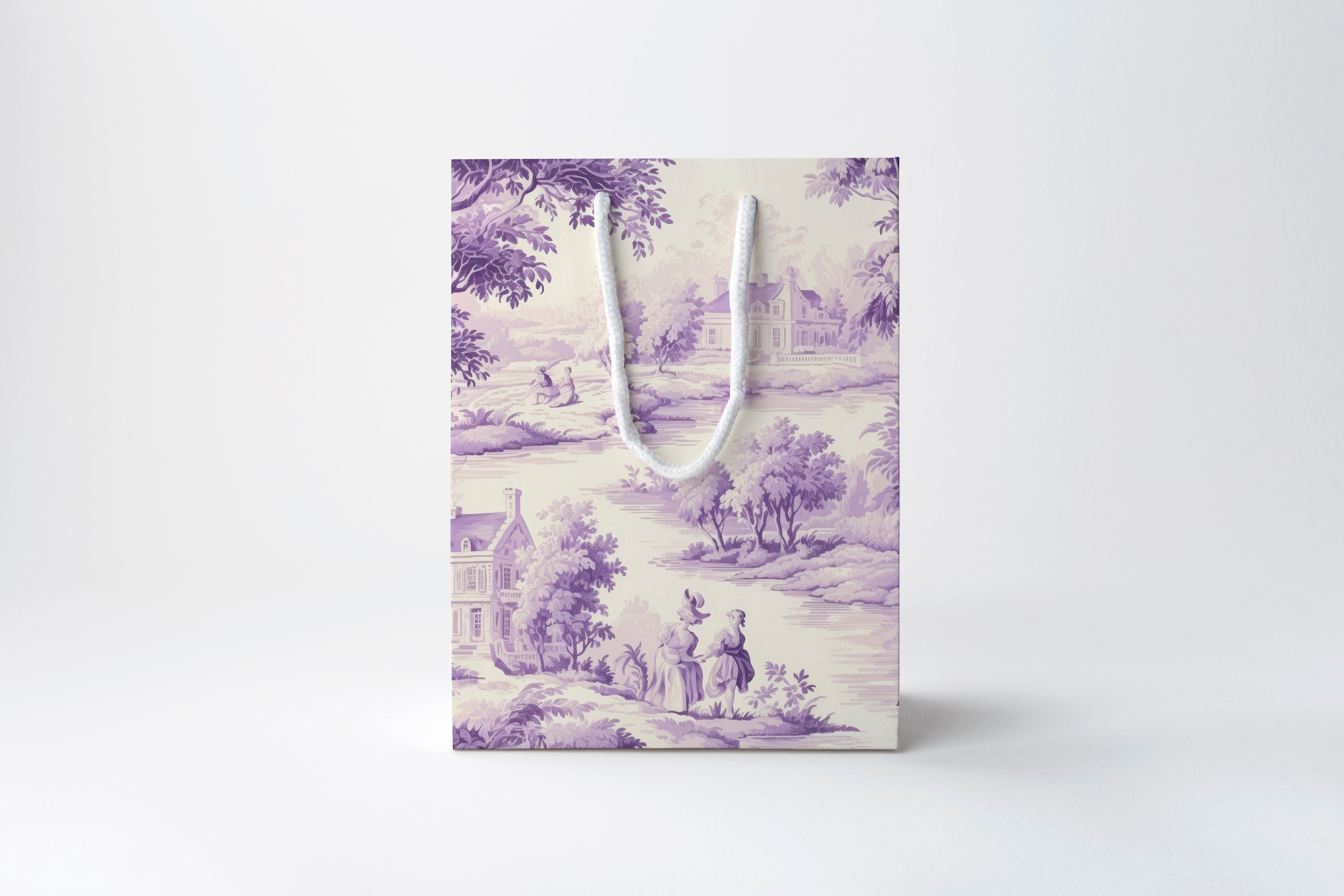 Lavender Toile Gift Bag | Luxury Gift Bag By Josil Paperie