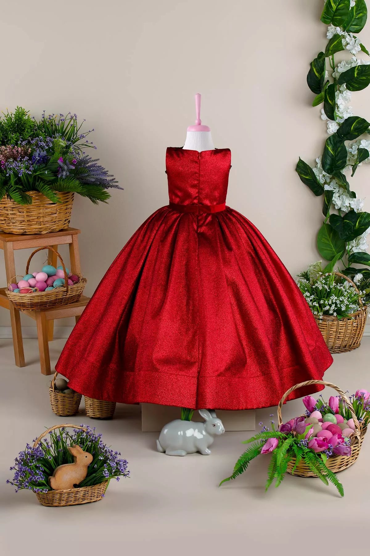 Leaf Red Party Dress