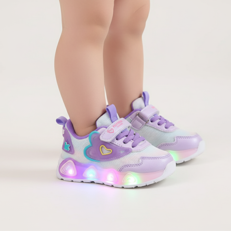 Heart Led Sneakers For Kids Ages 1-8