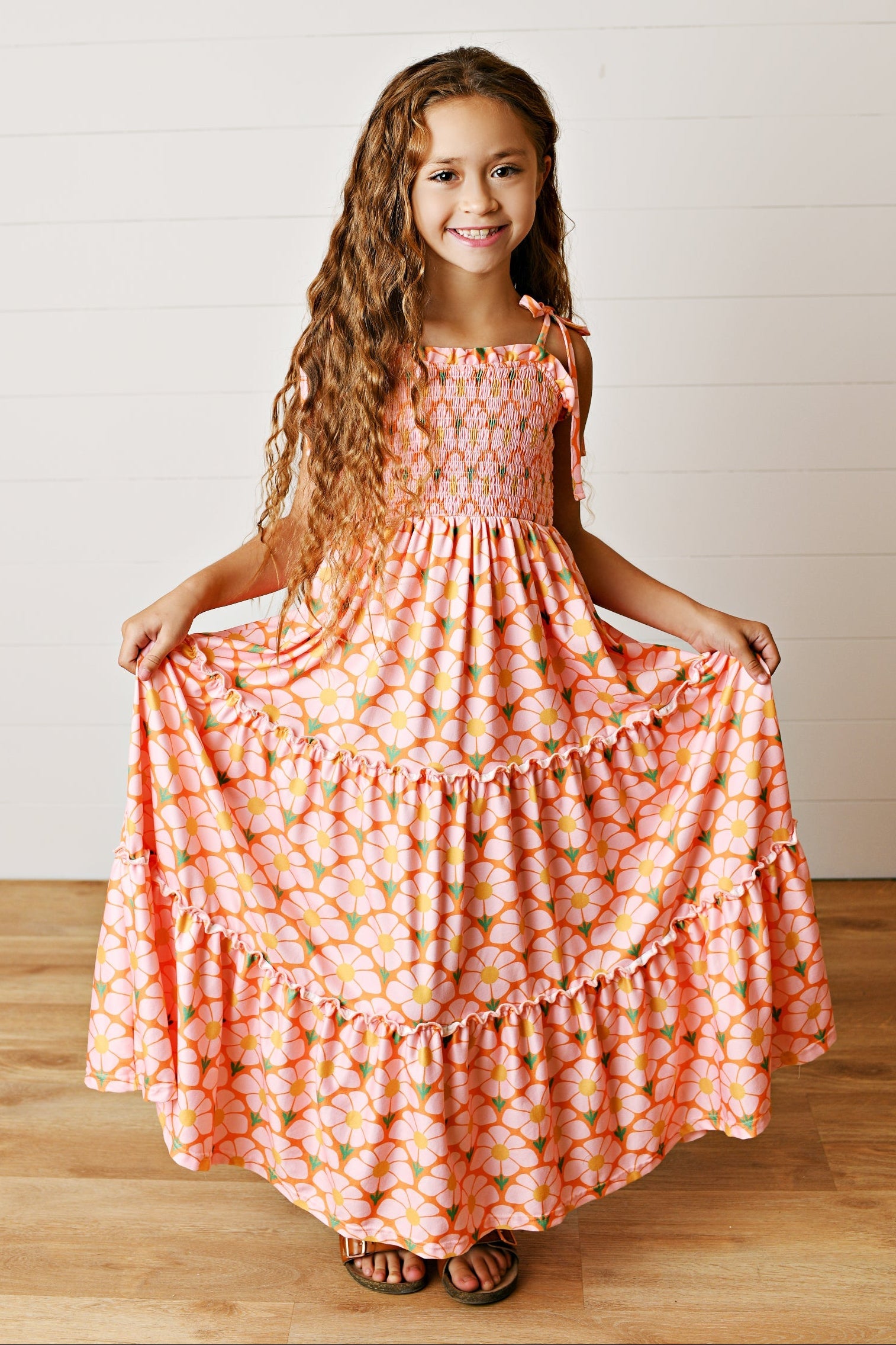 Leilani Apricot Dress