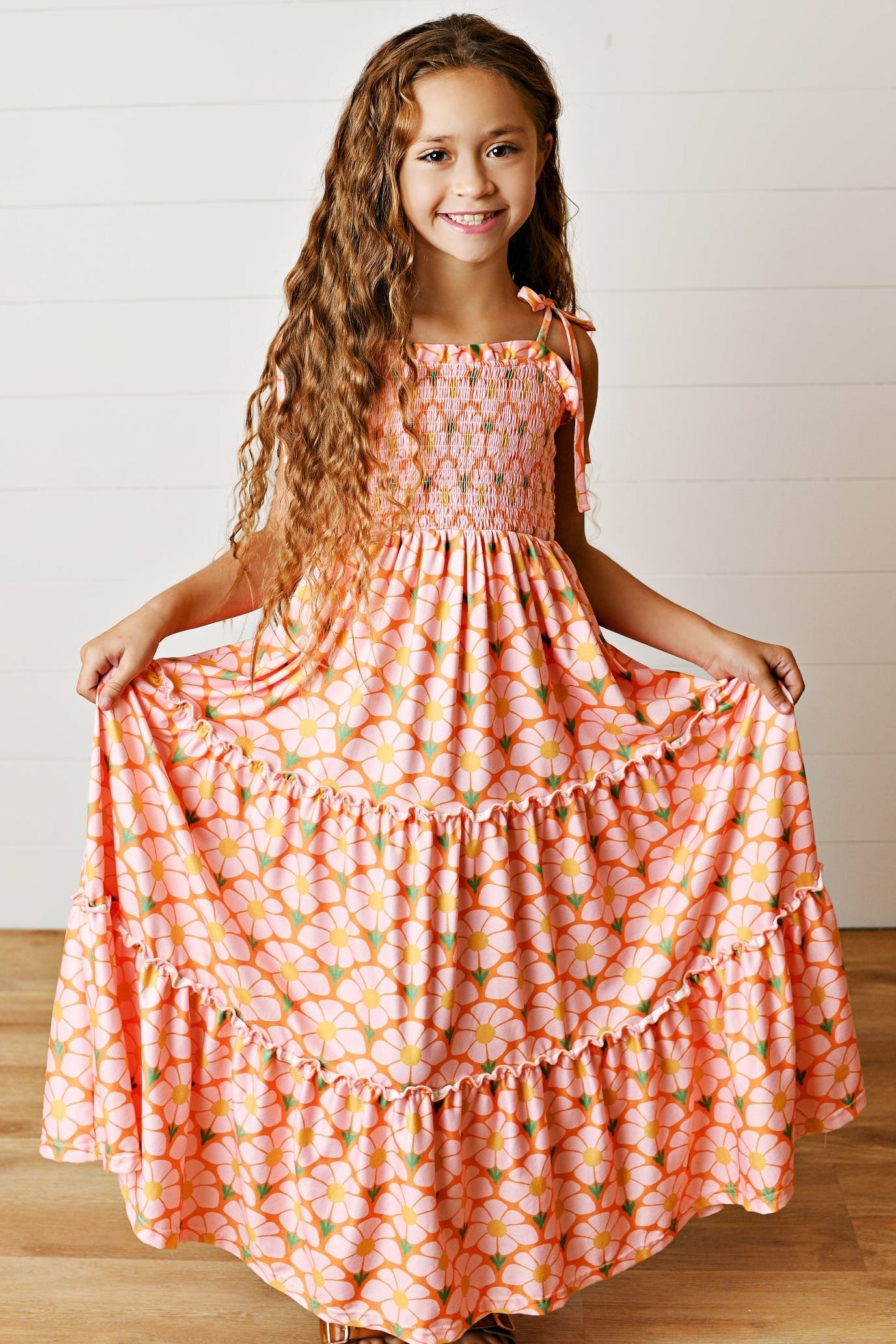 Leilani Apricot Dress