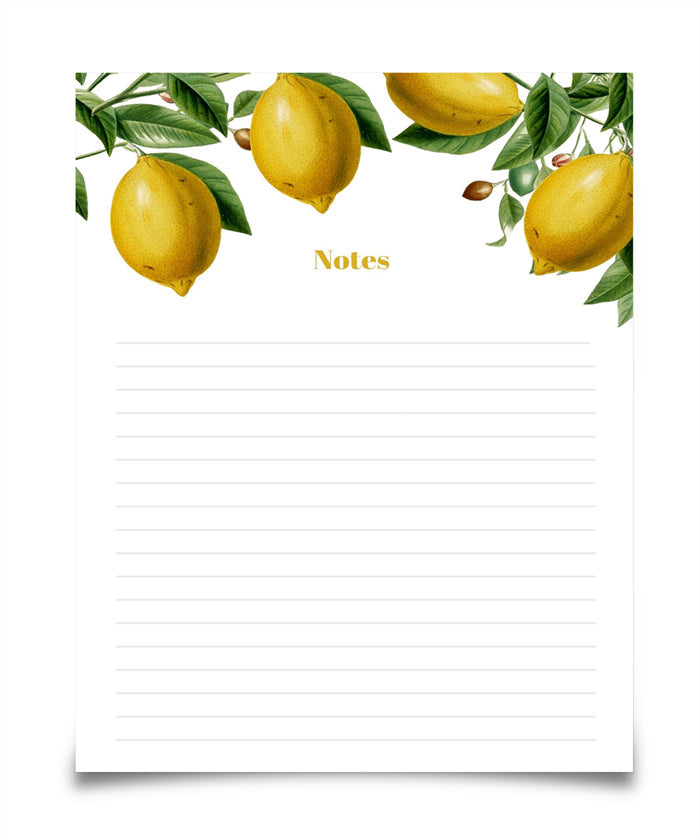 Large Lemon Notepad | Notepad By Josil Paperie