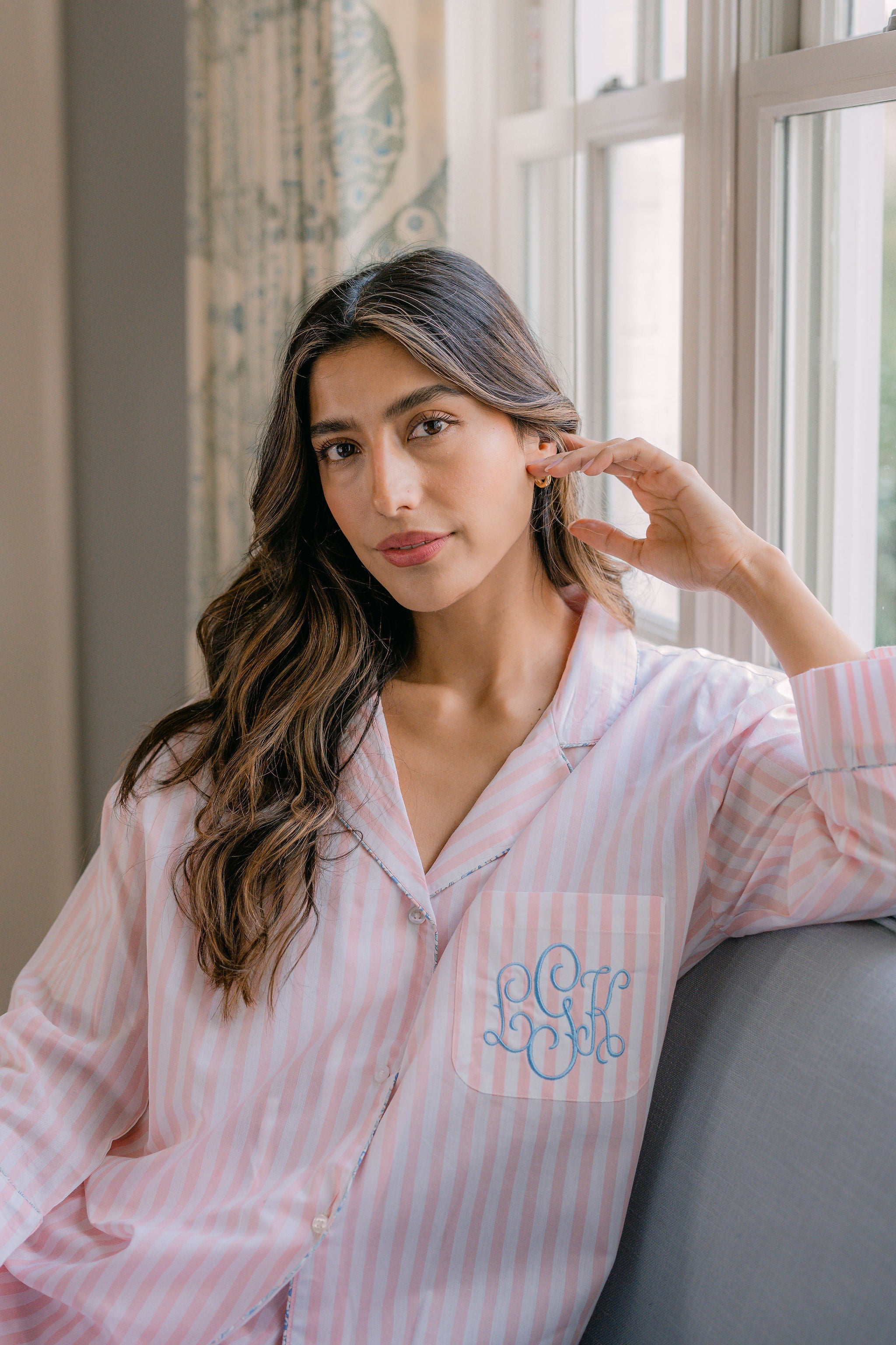 Classic Cotton Striped Capri Pajamas