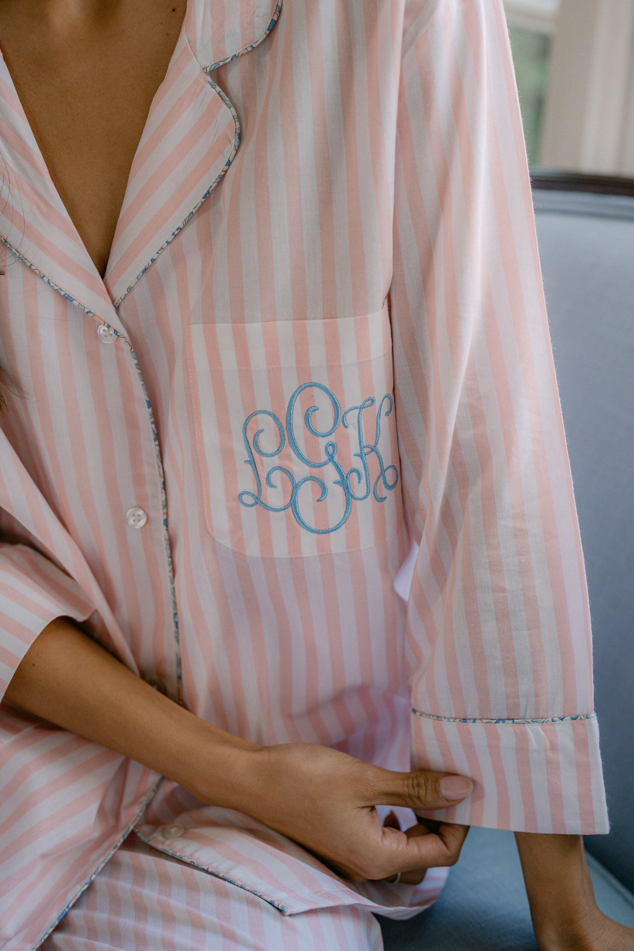 Classic Cotton Striped Capri Pajamas
