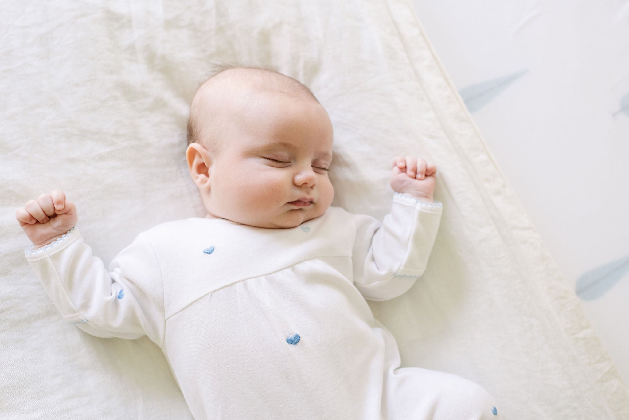 Baby Josie Heart Cotton Knit Footie