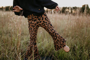 Leopard Denim Flare Jean Pant